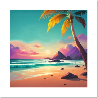 Beach, Tropical ocean Posters and Art